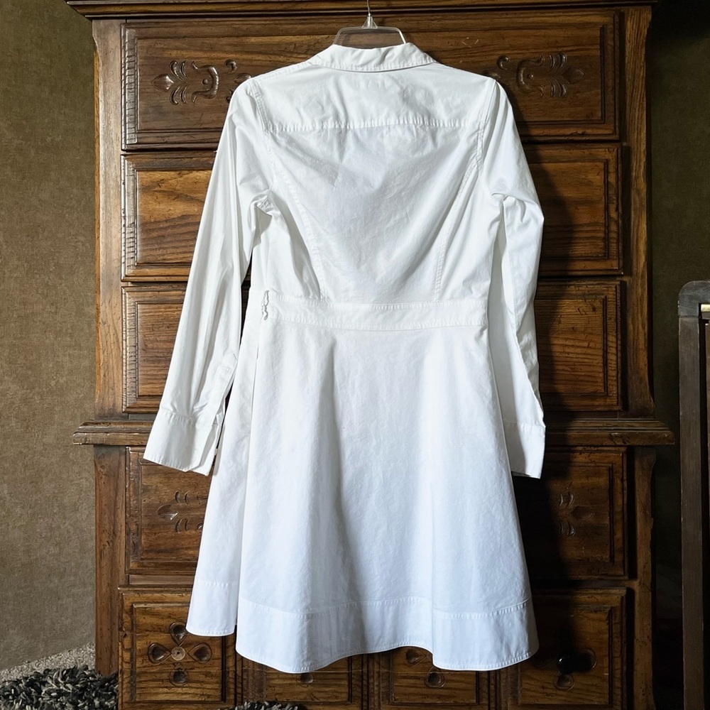 Banana Republic Classic White Long Sleeve Button-Down Shirt Dress - Picture 4 of 6